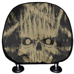 Satanic Pentagram Skull Print Car Headrest Covers
