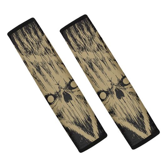 Satanic Pentagram Skull Print Car Seat Belt Covers