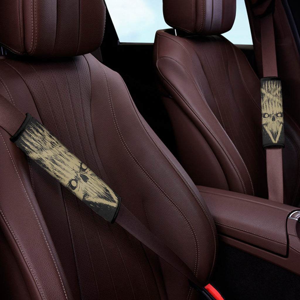 Satanic Pentagram Skull Print Car Seat Belt Covers