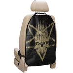 Satanic Pentagram Skull Print Car Seat Organizers