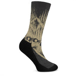 Satanic Pentagram Skull Print Crew Socks
