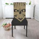 Satanic Pentagram Skull Print Dining Chair Slipcover