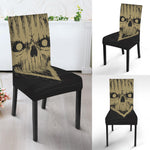 Satanic Pentagram Skull Print Dining Chair Slipcover