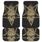 Satanic Pentagram Skull Print Front and Back Car Floor Mats