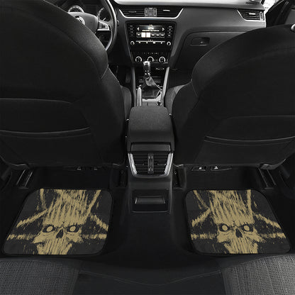 Satanic Pentagram Skull Print Front and Back Car Floor Mats