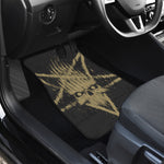 Satanic Pentagram Skull Print Front and Back Car Floor Mats