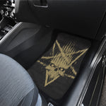 Satanic Pentagram Skull Print Front and Back Car Floor Mats