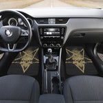 Satanic Pentagram Skull Print Front Car Floor Mats