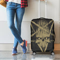 Satanic Pentagram Skull Print Luggage Cover