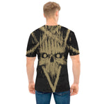 Satanic Pentagram Skull Print Men's T-Shirt