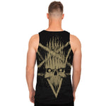 Satanic Pentagram Skull Print Men's Tank Top