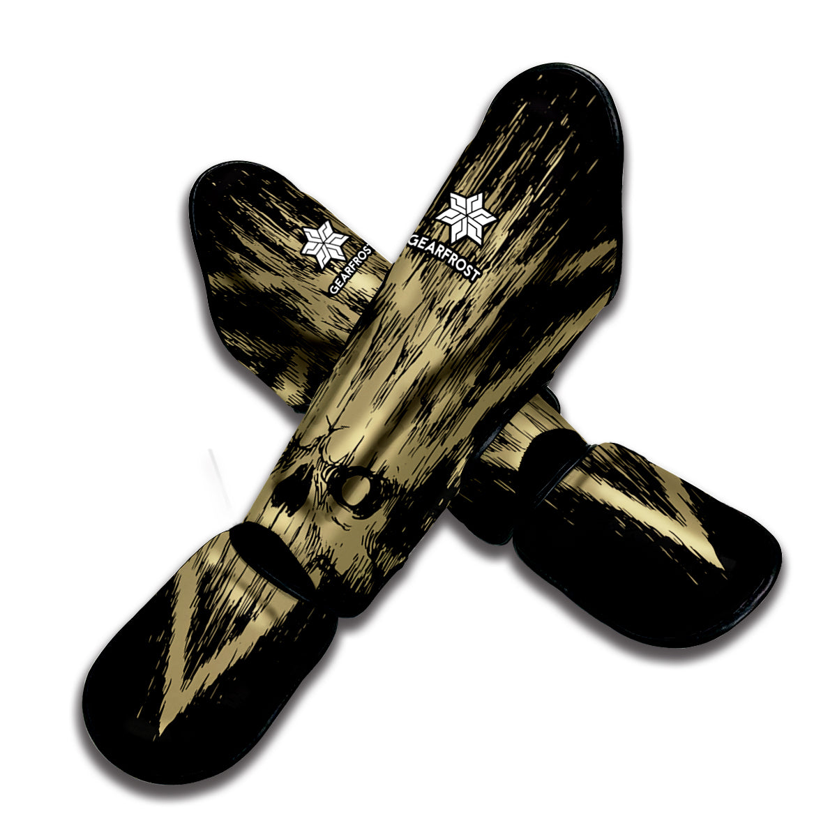 Satanic Pentagram Skull Print Muay Thai Shin Guard