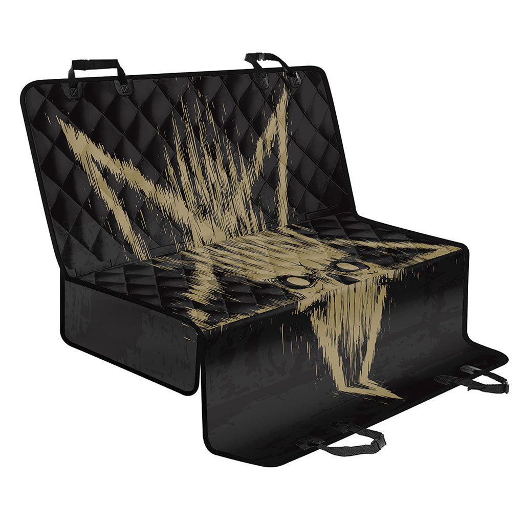 Satanic Pentagram Skull Print Pet Car Back Seat Cover