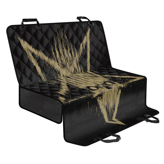 Satanic Pentagram Skull Print Pet Car Back Seat Cover