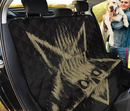 Satanic Pentagram Skull Print Pet Car Back Seat Cover