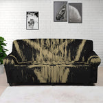 Satanic Pentagram Skull Print Sofa Cover