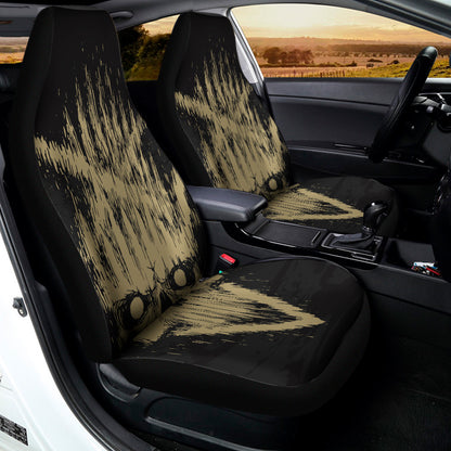 Satanic Pentagram Skull Print Universal Fit Car Seat Covers