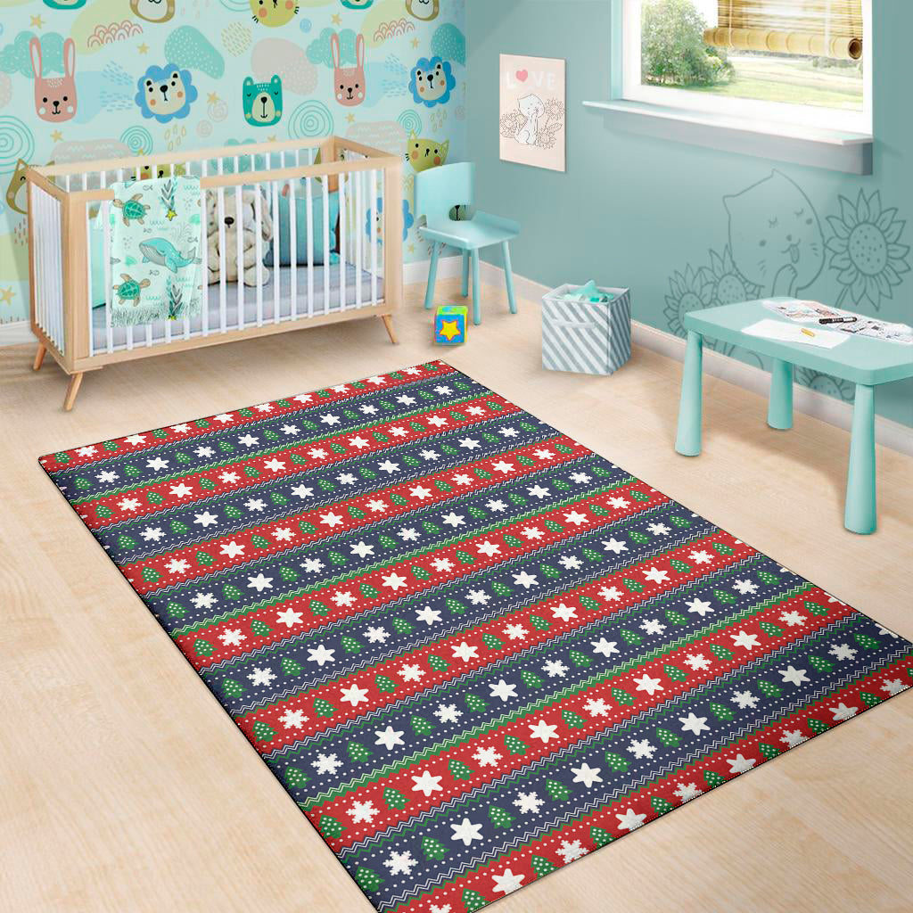 Scandinavian Christmas Pattern Print Area Rug