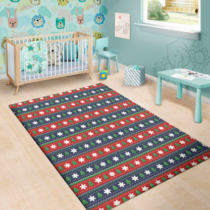 Scandinavian Christmas Pattern Print Area Rug