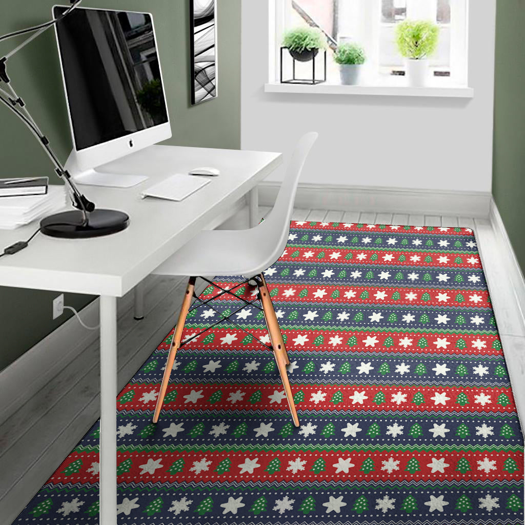 Scandinavian Christmas Pattern Print Area Rug