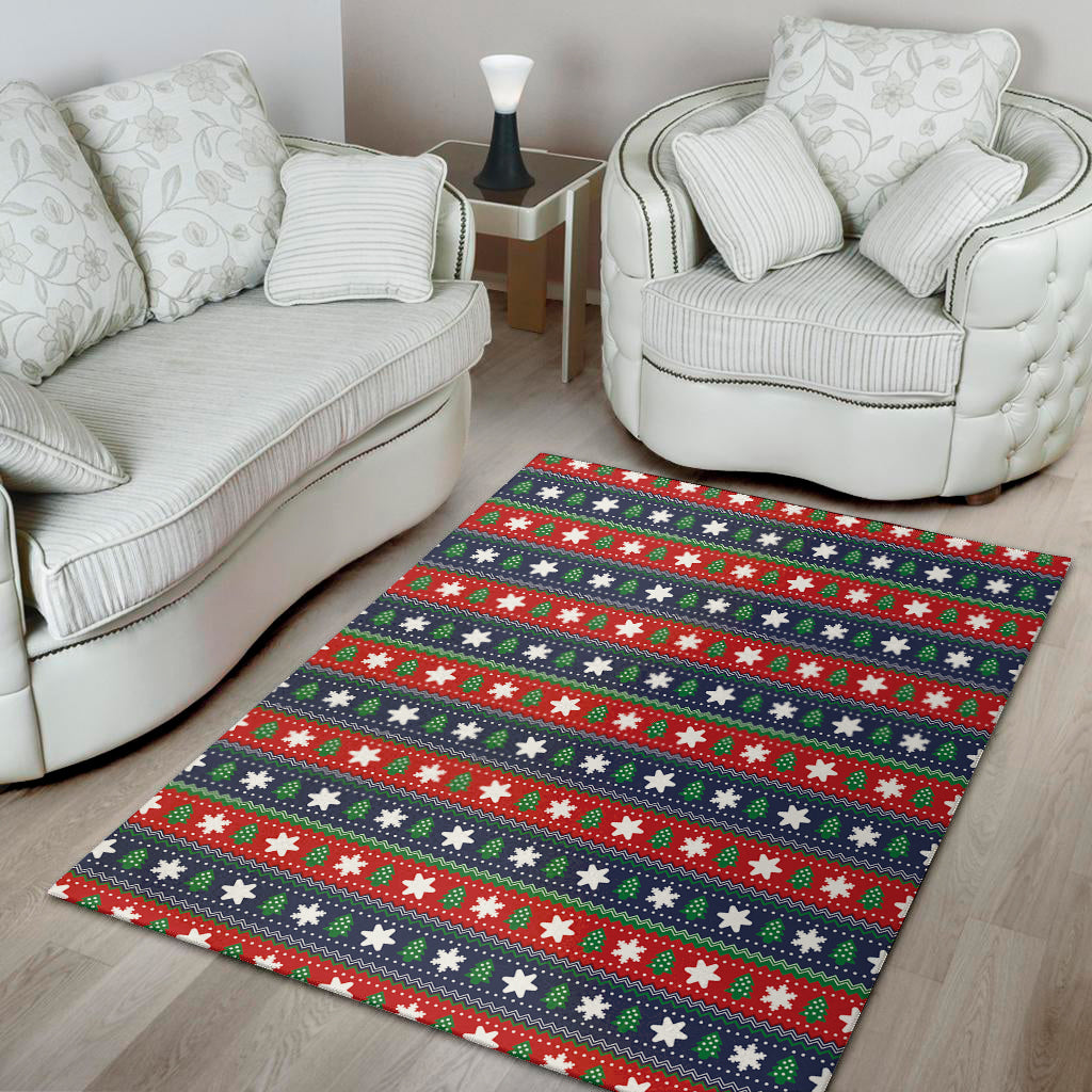 Scandinavian Christmas Pattern Print Area Rug