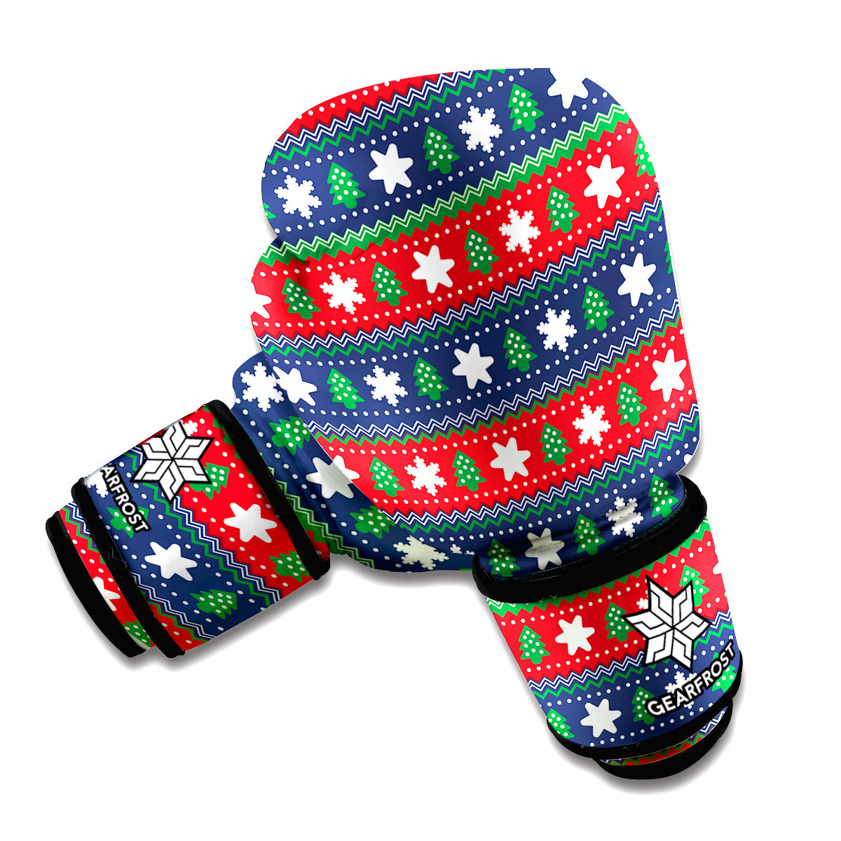 Scandinavian Christmas Pattern Print Boxing Gloves