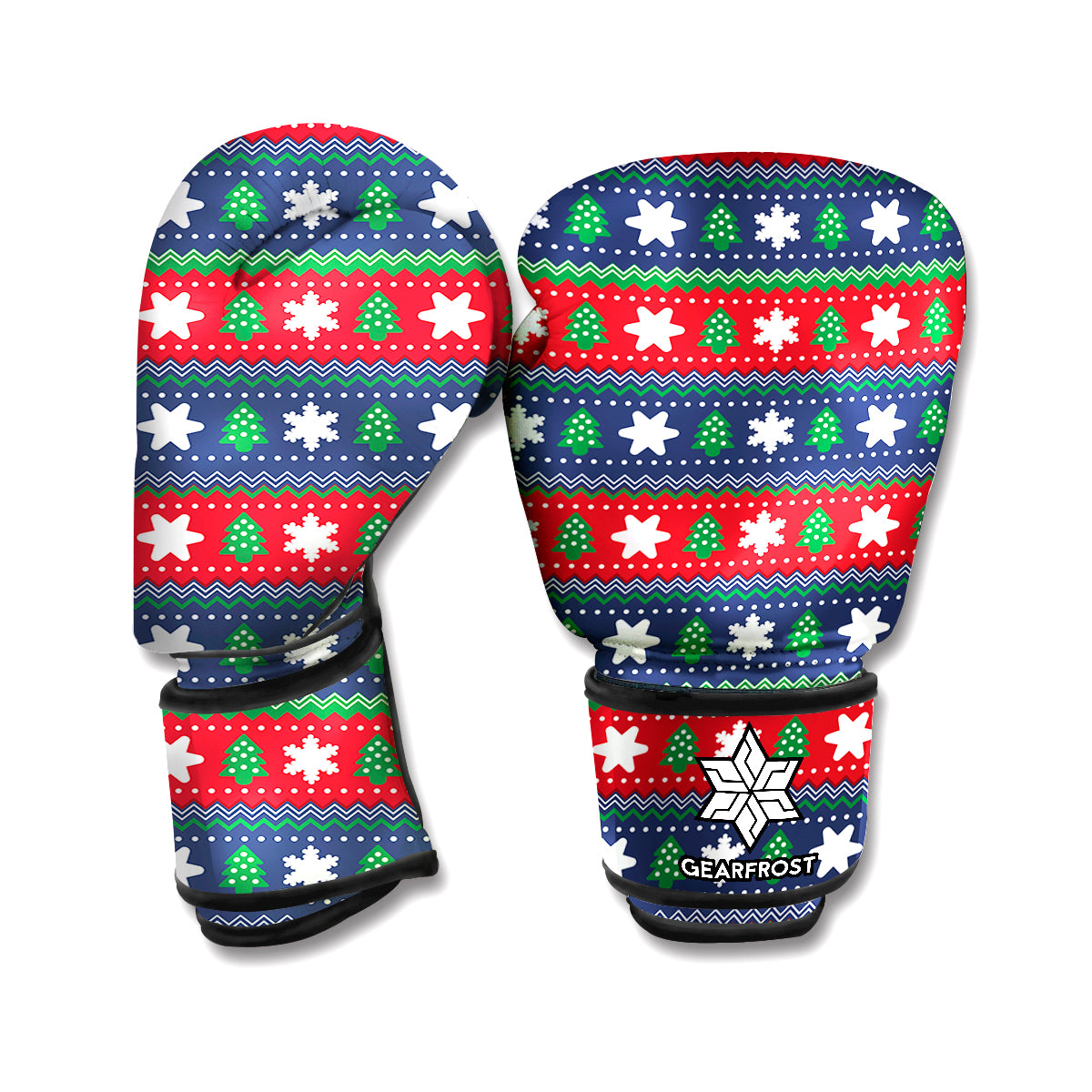 Scandinavian Christmas Pattern Print Boxing Gloves