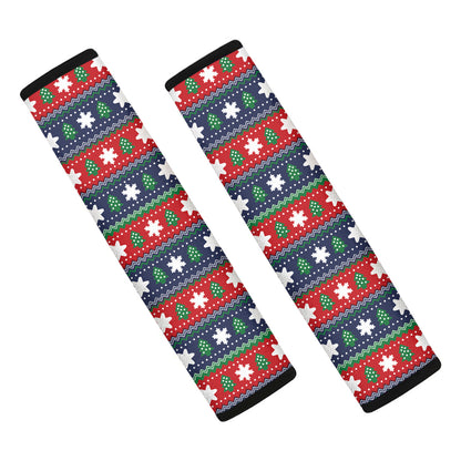 Scandinavian Christmas Pattern Print Car Seat Belt Covers
