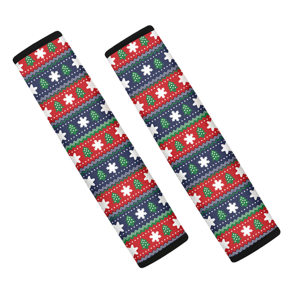 Scandinavian Christmas Pattern Print Car Seat Belt Covers