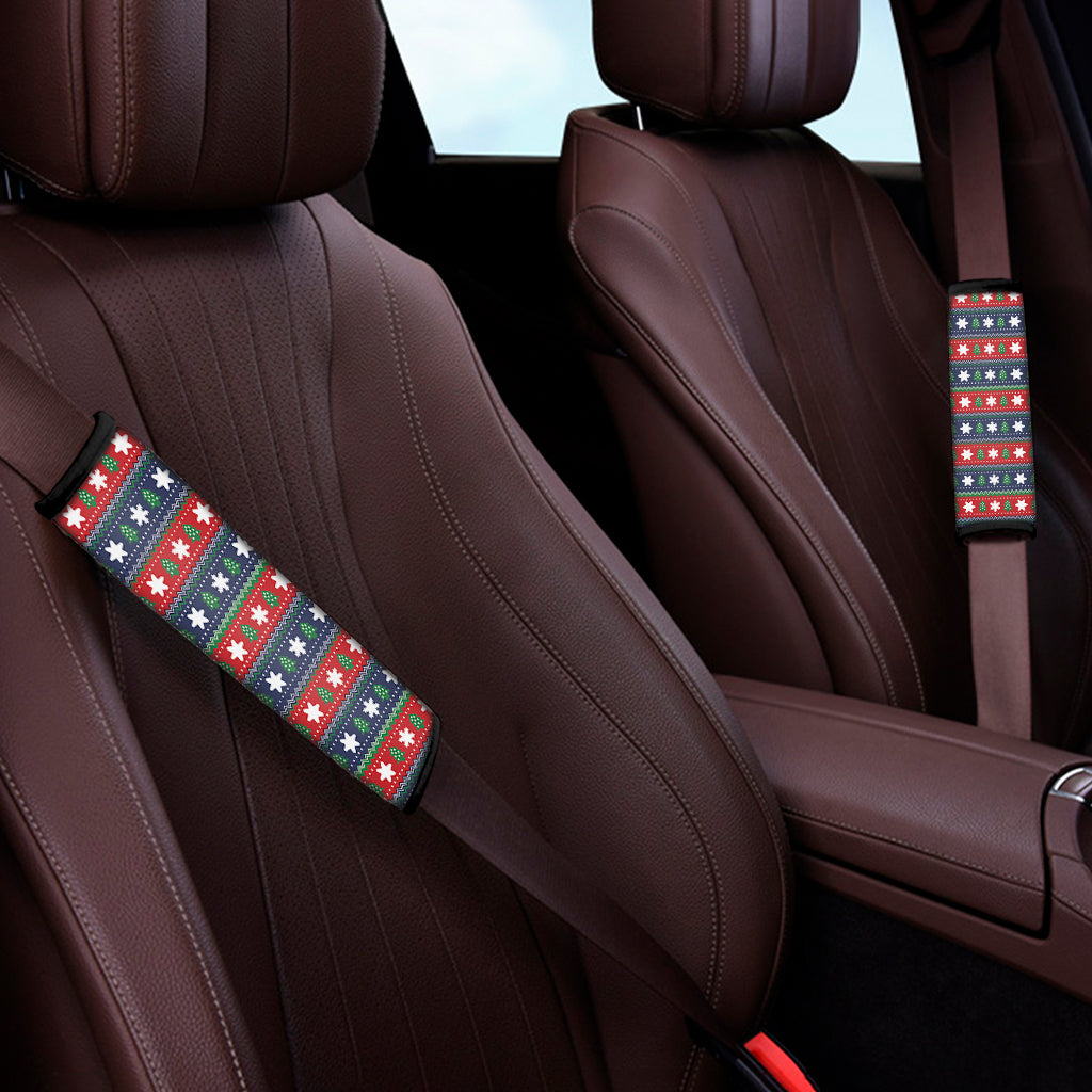 Scandinavian Christmas Pattern Print Car Seat Belt Covers