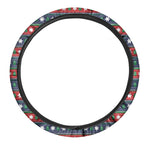 Scandinavian Christmas Pattern Print Car Steering Wheel Cover