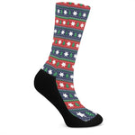 Scandinavian Christmas Pattern Print Crew Socks