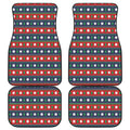 Scandinavian Christmas Pattern Print Front and Back Car Floor Mats