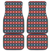 Scandinavian Christmas Pattern Print Front and Back Car Floor Mats