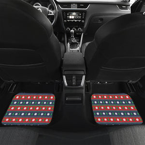 Scandinavian Christmas Pattern Print Front and Back Car Floor Mats