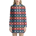 Scandinavian Christmas Pattern Print Pullover Hoodie Dress
