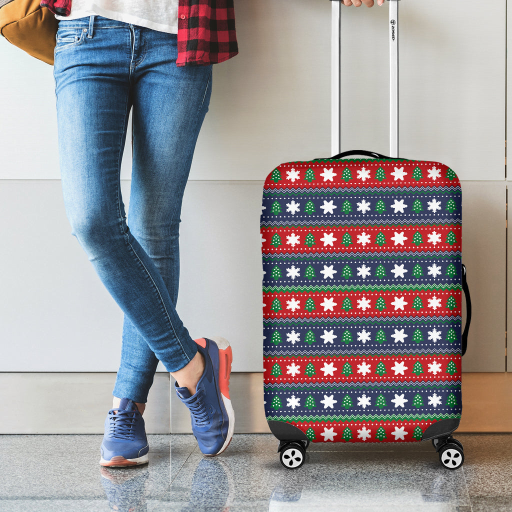 Scandinavian Christmas Pattern Print Luggage Cover