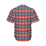 Scandinavian Christmas Pattern Print Men's Baseball Jersey