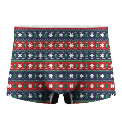 Scandinavian Christmas Pattern Print Men's Boxer Briefs