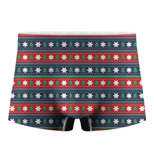 Scandinavian Christmas Pattern Print Men's Boxer Briefs