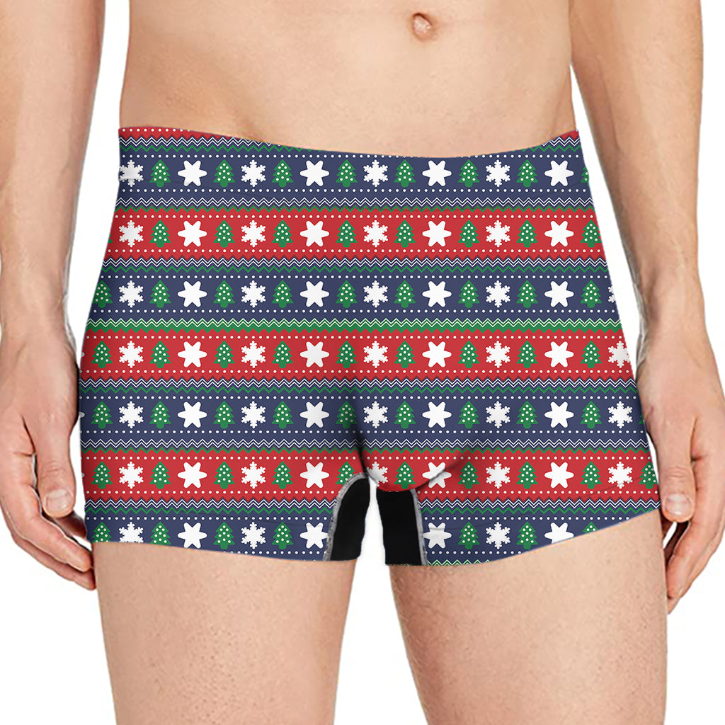 Scandinavian Christmas Pattern Print Men's Boxer Briefs