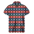 Scandinavian Christmas Pattern Print Men's Short Sleeve Shirt