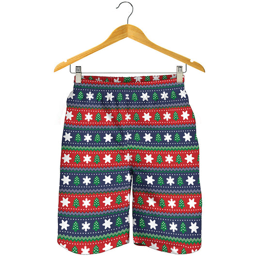 Scandinavian Christmas Pattern Print Men's Shorts