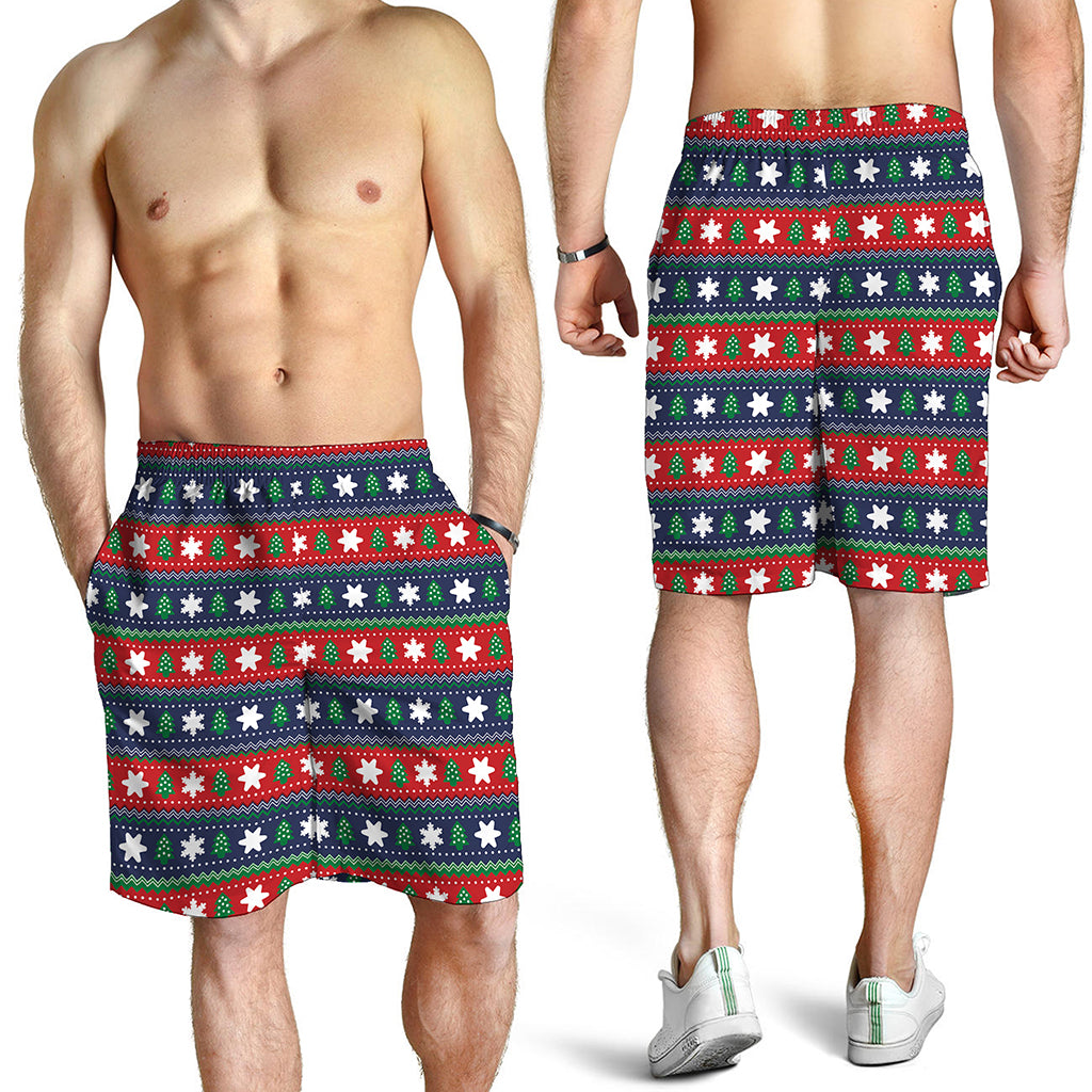 Scandinavian Christmas Pattern Print Men's Shorts