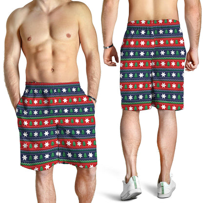 Scandinavian Christmas Pattern Print Men's Shorts