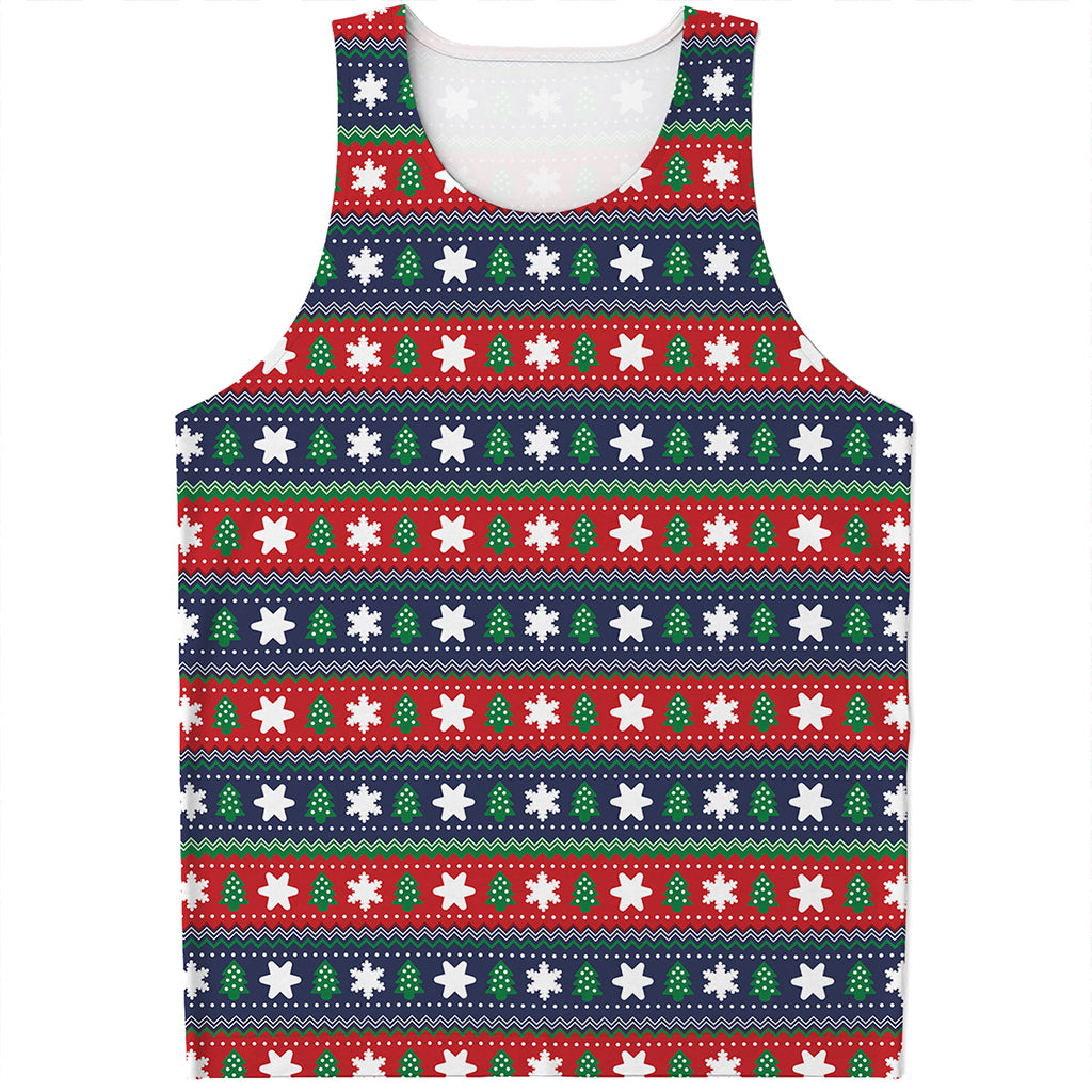 Scandinavian Christmas Pattern Print Men's Tank Top