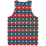 Scandinavian Christmas Pattern Print Men's Tank Top