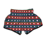 Scandinavian Christmas Pattern Print Muay Thai Boxing Shorts