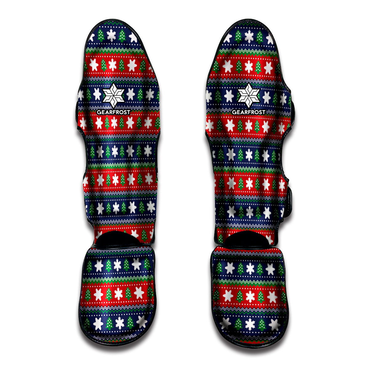 Scandinavian Christmas Pattern Print Muay Thai Shin Guard