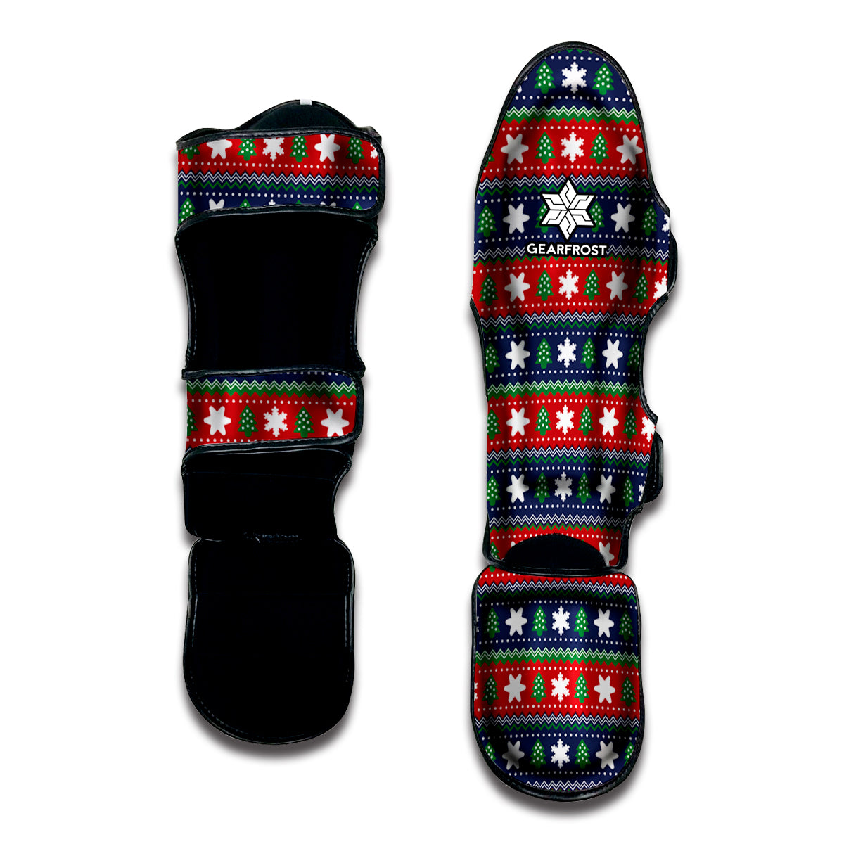 Scandinavian Christmas Pattern Print Muay Thai Shin Guard